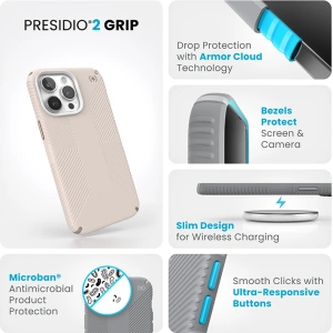 Buy Speck Presidio2 Grip Apple iPhone 15 Pro Max (Bleached Bone/Heirloom Gold/Hazel Brown) - SPK503 - {ean13} - Home Screen Store Europe