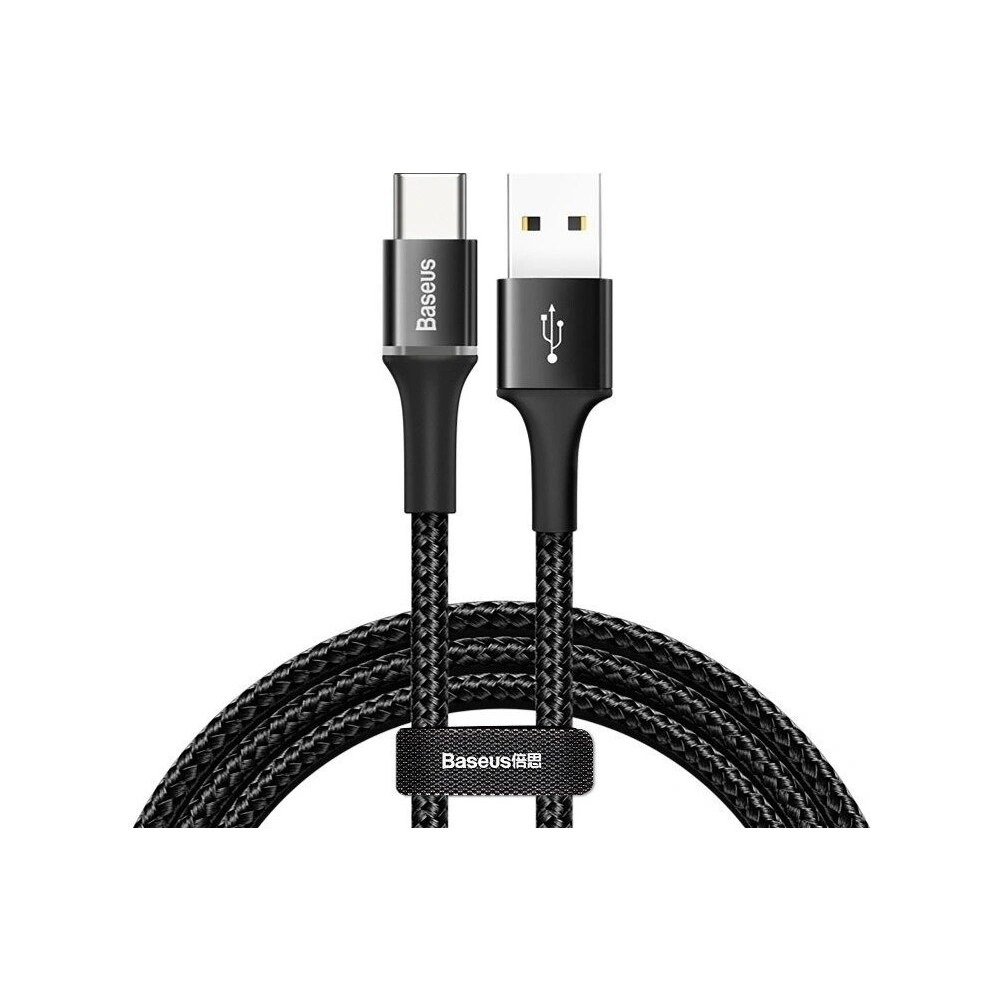 Kabel USB-C z podświetleniem LED Baseus Halo 3A 1m (czarny)