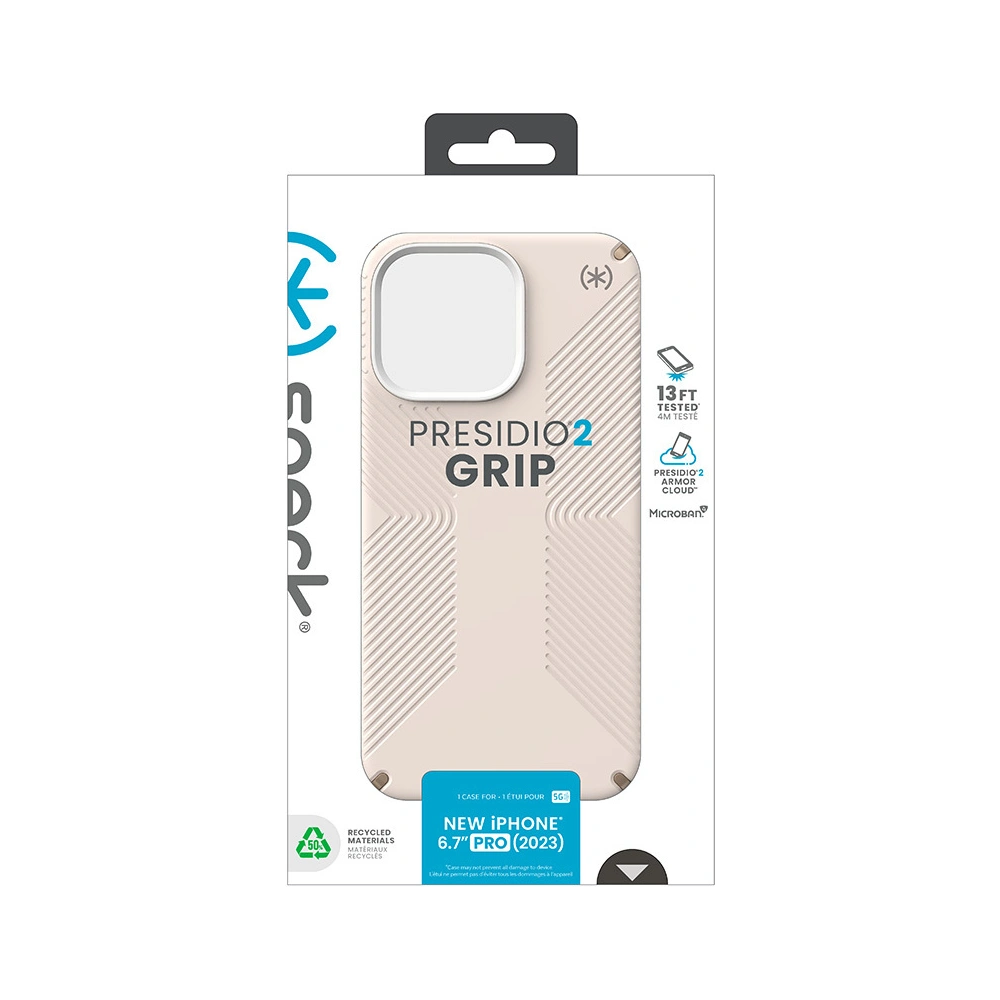 Etui Speck Presidio2 Grip Apple iPhone 15 Pro Max (Bleached Bone/Heirloom Gold/Hazel Brown)