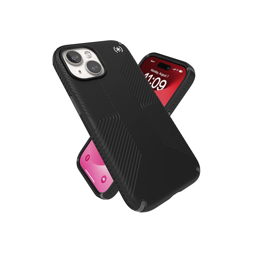 Etui Speck Presidio2 Grip MagSafe Apple iPhone 15 (Black/Slate Grey/White)