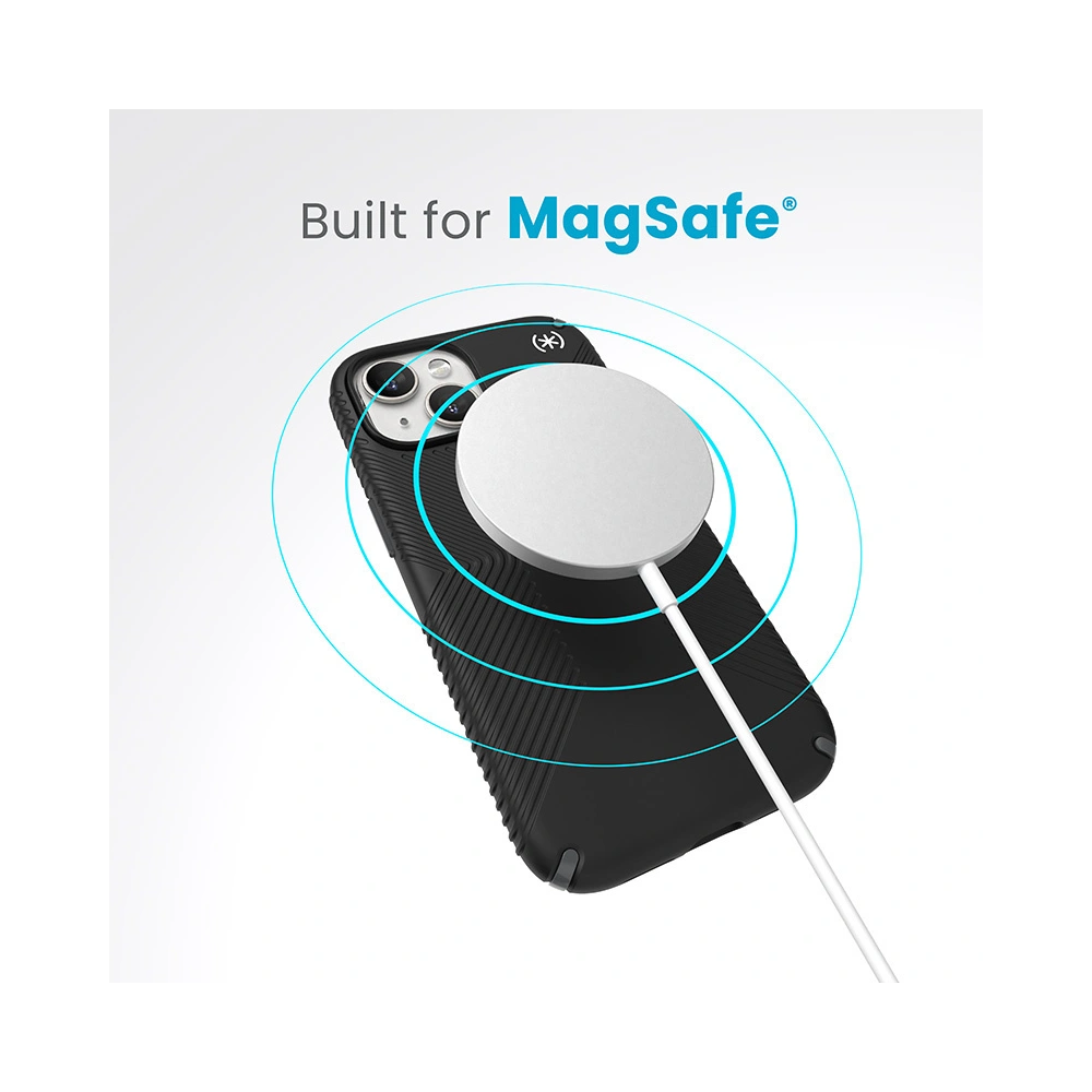 Etui Speck Presidio2 Grip MagSafe Apple iPhone 15 (Black/Slate Grey/White)