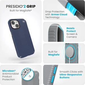 Kup Etui Speck Presidio2 Grip MagSafe Apple iPhone 15 (Coastal Blue/Dustgrey/White) - SPK505 - {ean13} - Sklep Home Screen