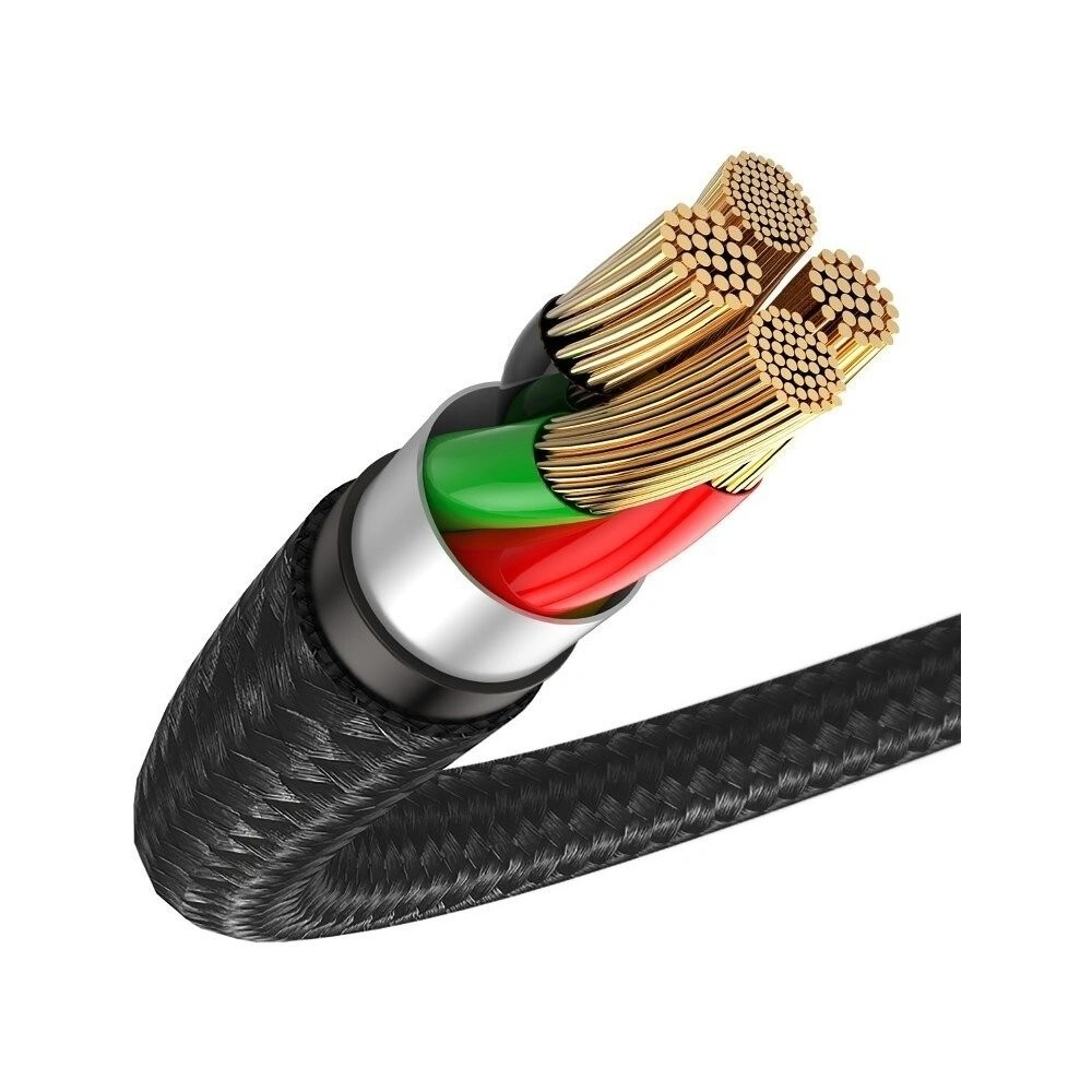 Kabel USB-C z podświetleniem LED Baseus Halo 3A 1m (czarny)