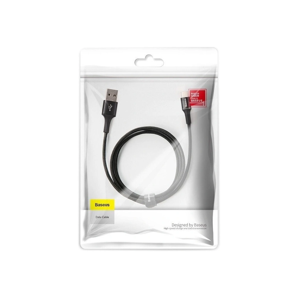 Kabel USB-C z podświetleniem LED Baseus Halo 3A 1m (czarny)