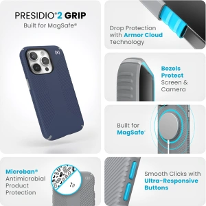 Kup Etui Speck Presidio2 Grip MagSafe Apple iPhone 15 Pro (Coastal Blue/Dustgrey/White) - SPK507 - {ean13} - Sklep Home Screen