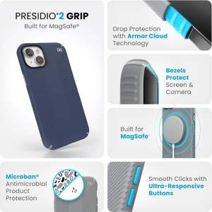 Kup Etui Speck Presidio2 Grip MagSafe Apple iPhone 15 Plus / 14 Plus (Coastal Blue/Dustgrey/White) - SPK509 - {ean13} - Sklep Home Screen