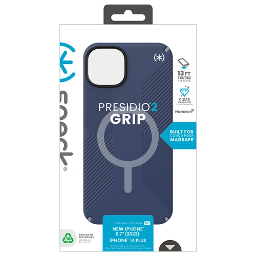 Kup Etui Speck Presidio2 Grip MagSafe Apple iPhone 15 Plus / 14 Plus (Coastal Blue/Dustgrey/White) - SPK509 - {ean13} - Sklep Home Screen