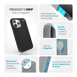 Buy Speck Presidio2 Grip MagSafe Apple iPhone 15 Pro Max (Black/Slate Grey/White) - SPK511 - {ean13} - Home Screen Store Europe