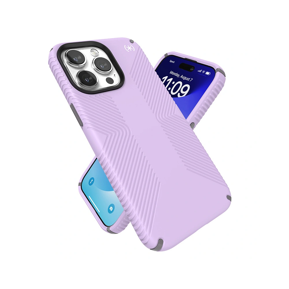 Etui Speck Presidio2 Grip MagSafe Apple iPhone 15 Pro Max (Spring Purple/Cloudy Grey/White)
