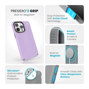 Buy Speck Presidio2 Grip MagSafe Apple iPhone 15 Pro Max (Spring Purple/Cloudy Grey/White) - SPK512 - {ean13} - Home Screen Store Europe