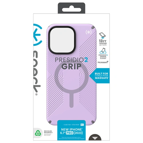 Kup Etui Speck Presidio2 Grip MagSafe Apple iPhone 15 Pro Max (Spring Purple/Cloudy Grey/White) - SPK512 - {ean13} - Sklep Home Screen