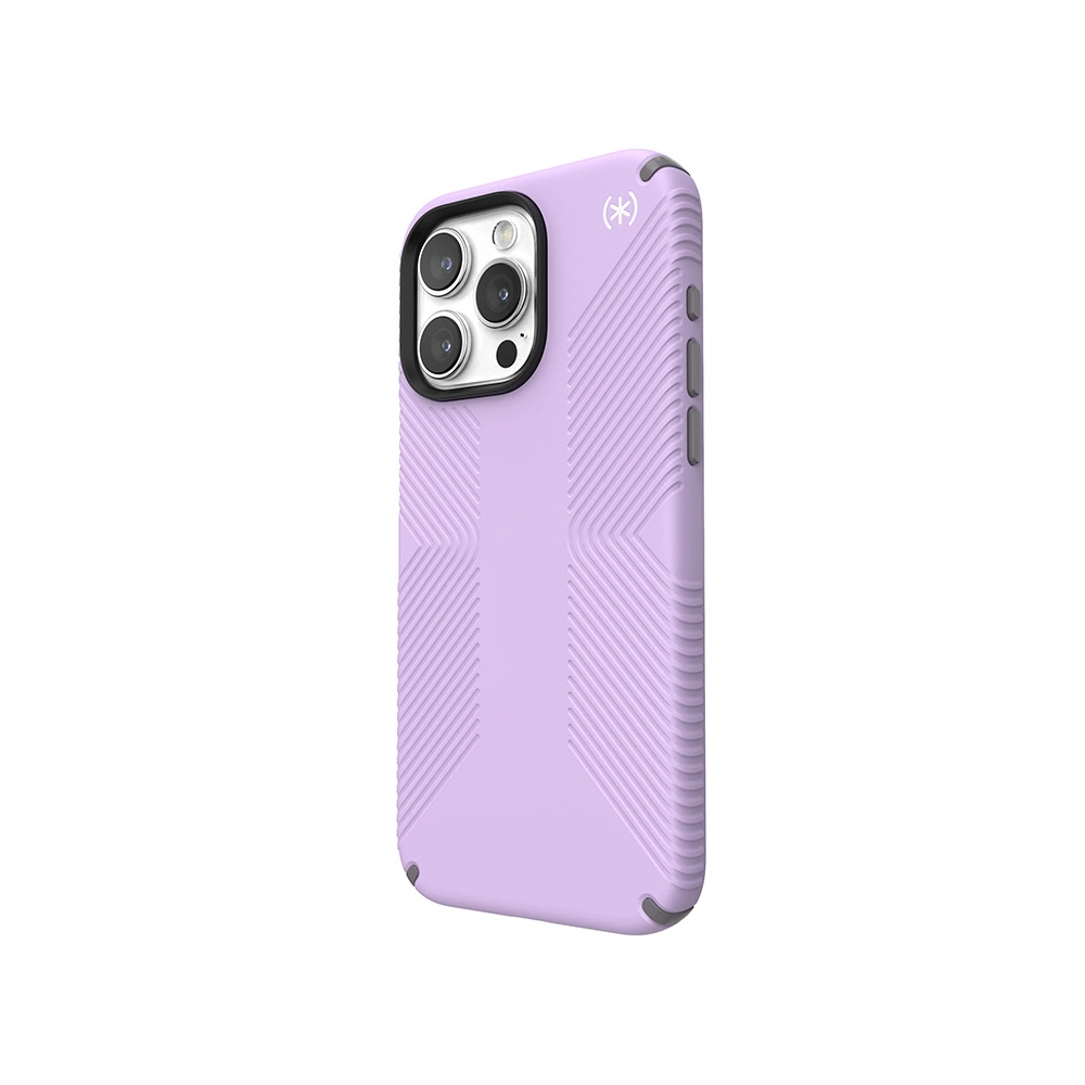 Etui Speck Presidio2 Grip MagSafe Apple iPhone 15 Pro Max (Spring Purple/Cloudy Grey/White)