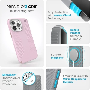 Buy Speck Presidio2 Grip MagSafe Apple iPhone 15 Pro Max (Soft Lilac/Carnation Petal/Rouge Pink) - SPK513 - {ean13} - Home Screen Store Europe
