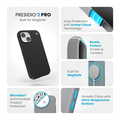 Kup Etui Speck Presidio2 Pro MagSafe Apple iPhone 15 (Black/Slate Grey/White) - SPK514 - {ean13} - Sklep Home Screen