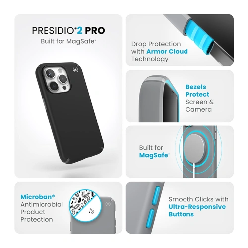 Kup Etui Speck Presidio2 Pro MagSafe Apple iPhone 15 Pro (Černá/Šedá/White) - SPK517 - {ean13} - Sklep Home Screen