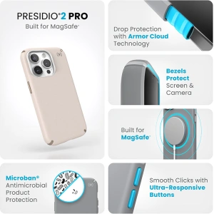 Etui Speck Presidio2 Pro MagSafe Apple iPhone 15 Pro (Bleached Bone/Heirloom Gold/Hazel Brown)