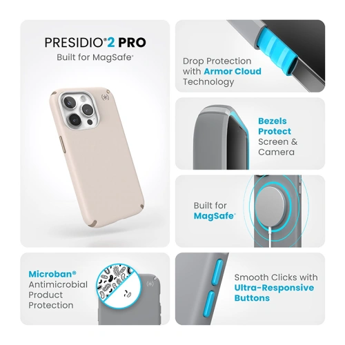 Kup Etui Speck Presidio2 Pro MagSafe Apple iPhone 15 Pro (Bleached Bone/Heirloom Gold/Hazel Brown) - SPK520 - {ean13} - Sklep Home Screen