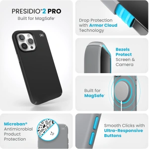 Buy Speck Presidio2 Pro MagSafe Apple iPhone 15 Pro Max (Black/Slate Grey/White) - SPK521 - {ean13} - Home Screen Store Europe
