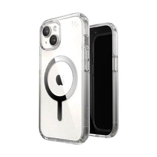 Buy Speck Presidio Perfect-Clear MagSafe Apple iPhone 15 (Clear/Chrome Finish/Serene Silver) - SPK522 - {ean13} - Home Screen Store Europe