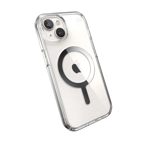 Buy Speck Presidio Perfect-Clear MagSafe Apple iPhone 15 (Clear/Chrome Finish/Serene Silver) - SPK522 - {ean13} - Home Screen Store Europe
