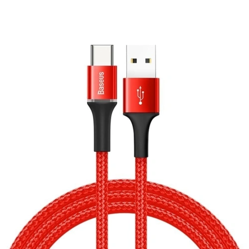 Buy Baseus Halo USB-A to USB-C Cable with LED Light 3A 1m Red - BSU386RED - {ean13} - Home Screen Store Europe