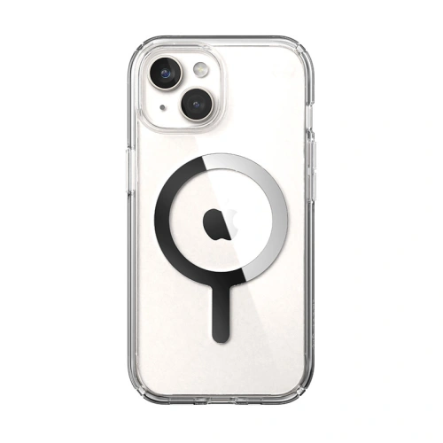 Kup Etui Speck Presidio Perfect-Clear MagSafe Apple iPhone 15 (Clear/Chrome Finish/Serene Silver) - SPK522 - {ean13} - Sklep Home Screen