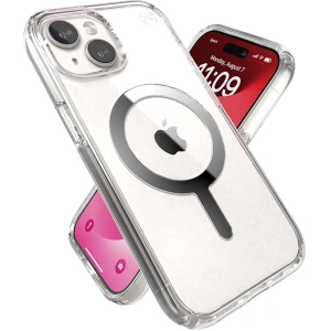 Kup Etui Speck Presidio Perfect-Clear MagSafe Apple iPhone 15 (Clear/Chrome Finish/Serene Silver) - SPK522 - {ean13} - Sklep Home Screen