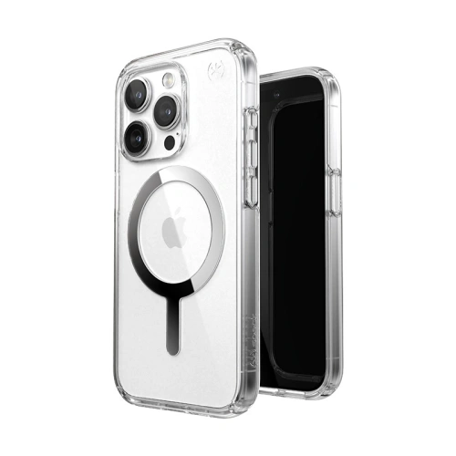 Buy Speck Presidio Perfect-Clear MagSafe Apple iPhone 15 Pro Max (Clear/Chrome Finish/Serene Silver) - SPK523 - {ean13} - Home Screen Store Europe