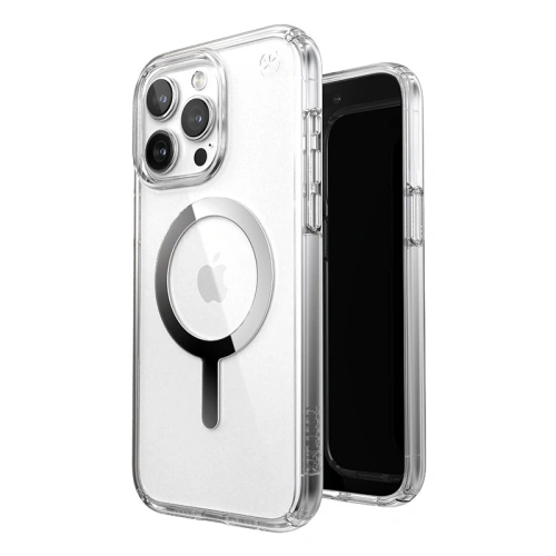 Kup Speck Apple Carcasă Presidio Perfect-Clear MagSafe iPhone 15 Pro (Transparent/Finisaj cromat/Serene Silver) - SPK524 - {ean13} - Sklep Home Screen