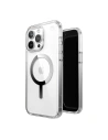 Speck Apple Carcasă Presidio Perfect-Clear MagSafe iPhone 15 Pro (Transparent/Finisaj cromat/Serene Silver)