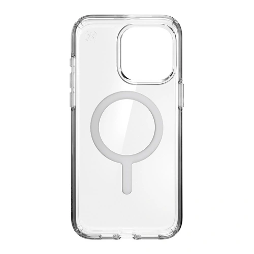 Kup Speck Apple Carcasă Presidio Perfect-Clear MagSafe iPhone 15 Pro (Transparent/Finisaj cromat/Serene Silver) - SPK524 - {ean13} - Sklep Home Screen