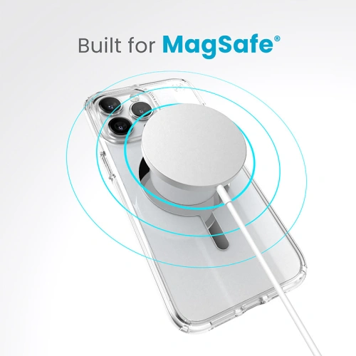 Kup Speck Apple Carcasă Presidio Perfect-Clear MagSafe iPhone 15 Pro (Transparent/Finisaj cromat/Serene Silver) - SPK524 - {ean13} - Sklep Home Screen