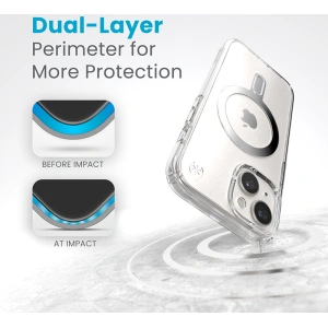 Kup Etui Speck Presidio Perfect-Clear ClickLock MagSafe Apple iPhone 15 (Clear/Chrome Finish/Serene Silver) - SPK525 - {ean13} - Sklep Home Screen