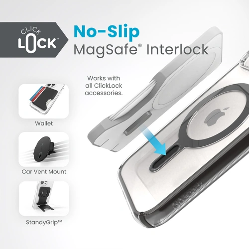 Kup Etui Speck Presidio Perfect-Clear ClickLock MagSafe Apple iPhone 15 (Clear/Frosted Black/Slate Grey) - SPK526 - {ean13} - Sklep Home Screen