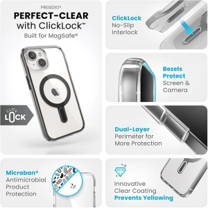 Kup Etui Speck Presidio Perfect-Clear ClickLock MagSafe Apple iPhone 15 (Clear/Frosted Black/Slate Grey) - SPK526 - {ean13} - Sklep Home Screen