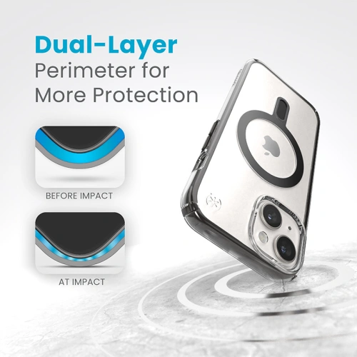 Kup Speck Apple Carcasă Presidio Perfect-Clear ClickLock MagSafe iPhone 15 (transparent/negru glazurat/gri) - SPK526 - {ean13} - Sklep Home Screen