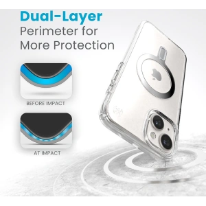 Kup Etui Speck Presidio Perfect-Clear ClickLock MagSafe Apple iPhone 15 Plus / 14 Plus (Clear/Chrome Finish/Serene Silver) - SPK527 - {ean13} - Sklep Home Screen