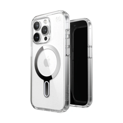 Kup Speck Apple Carcasă Presidio Perfect-Clear ClickLock MagSafe iPhone 15 Pro (Transparent/Finisaj cromat/Serene Silver) - SPK528 - {ean13} - Sklep Home Screen