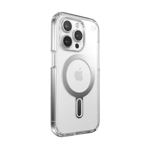 Kup Speck Apple Carcasă Presidio Perfect-Clear ClickLock MagSafe iPhone 15 Pro (Transparent/Finisaj cromat/Serene Silver) - SPK528 - {ean13} - Sklep Home Screen
