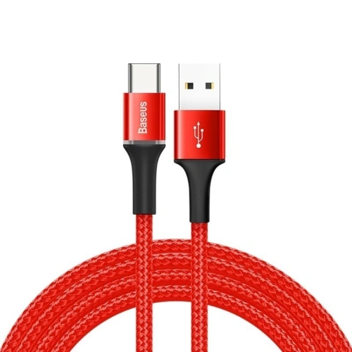 Buy Baseus Halo USB-A to USB-C Cable with LED Light 3A 2m Red - BSU387RED - {ean13} - Home Screen Store Europe