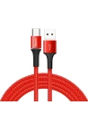 Kabel USB-C z podświetleniem LED Baseus Halo 2A 2m (czerwony)