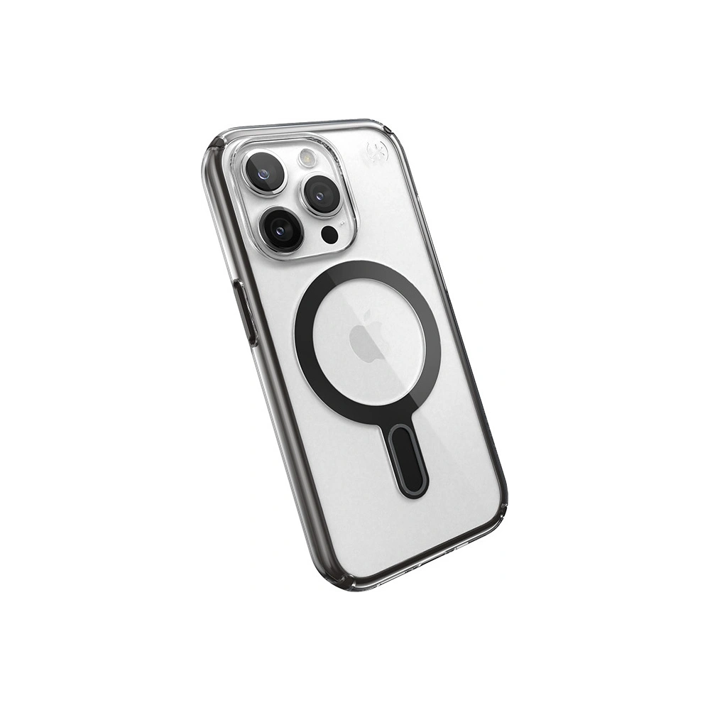 Etui Speck Presidio Perfect-Clear ClickLock MagSafe Apple iPhone 15 Pro (Clear/Frosted Black/Slate Grey)