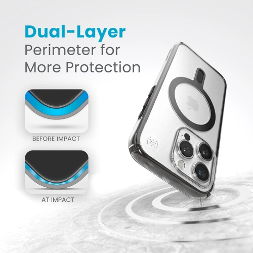 Kup Etui Speck Presidio Perfect-Clear ClickLock MagSafe Apple iPhone 15 Pro (Clear/Frosted Black/Slate Grey) - SPK529 - {ean13} - Sklep Home Screen