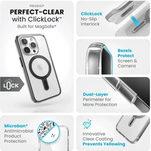Kup Etui Speck Presidio Perfect-Clear ClickLock MagSafe Apple iPhone 15 Pro (Clear/Frosted Black/Slate Grey) - SPK529 - {ean13} - Sklep Home Screen