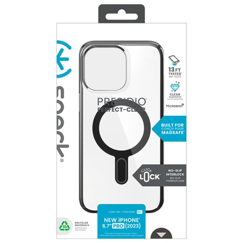 Buy Speck Presidio Perfect-Clear ClickLock MagSafe Apple iPhone 15 Pro Max (Clear/Frosted Black/Slate Grey) - SPK531 - {ean13} - Home Screen Store Europe