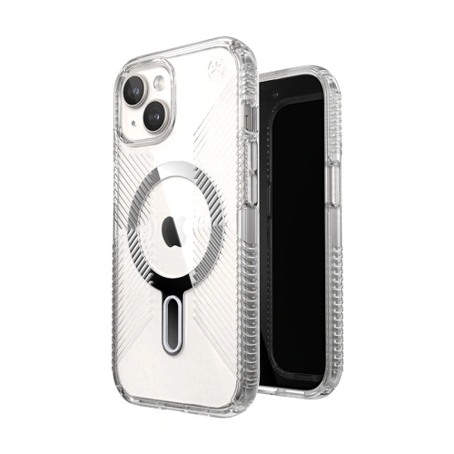 Kup Etui Speck Presidio Perfect-Clear Grip ClickLock MagSafe Apple iPhone 15 (Átlátszó/Chrome Felület/Békés Ezüst) - SPK532 - {ean13} - Sklep Home Screen