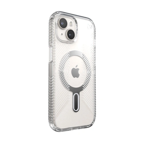 Buy Speck Presidio Perfect-Clear Grip ClickLock MagSafe Apple iPhone 15 (Clear/Chrome Finish/Serene Silver) - SPK532 - {ean13} - Home Screen Store Europe
