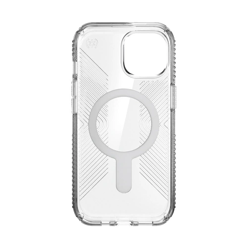 Buy Speck Presidio Perfect-Clear Grip ClickLock MagSafe Apple iPhone 15 (Clear/Chrome Finish/Serene Silver) - SPK532 - {ean13} - Home Screen Store Europe