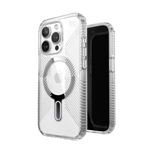 Kup Etui Speck Presidio Perfect-Clear Grip ClickLock MagSafe Apple iPhone 15 Pro (Clear/Chrome Finish/Serene Silver) - SPK533 - {ean13} - Sklep Home Screen