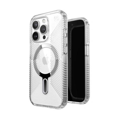 Kup Etui Speck Presidio Perfect-Clear Grip ClickLock MagSafe Apple iPhone 15 Pro (Čirý/Chromový povrch/Světlé stříbro) - SPK533 - {ean13} - Sklep Home Screen